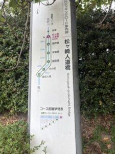 松ヶ崎人道橋横のジョギングコース案内図
