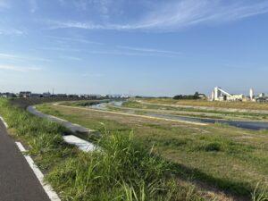 自転車歩行者専用道路から見た鴨川