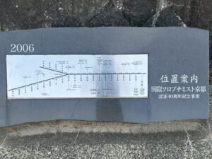 七条大橋の名前が刻まれた石碑