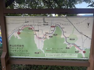 山科疏水のジョギングコース案内看板
