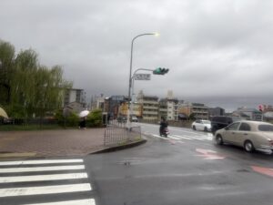 七条大橋の手前