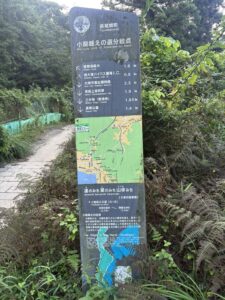 「小関越えの道 分岐点」の案内板
