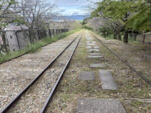 蹴上インクラインの線路