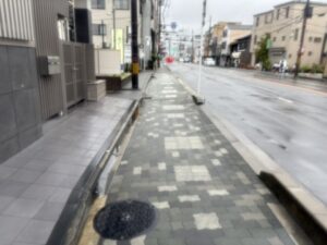 五条通を越えた先の東大路通