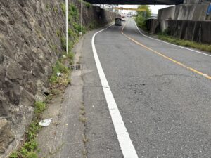 鴨川運河沿い、道路沿い（白線だけ）