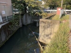 疏水が白川の下をくぐるところ
