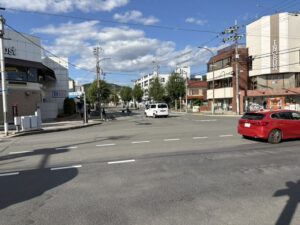 北山下鴨中通の交差点