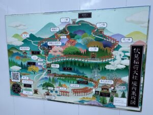 伏見稲荷大社の境内の案内板