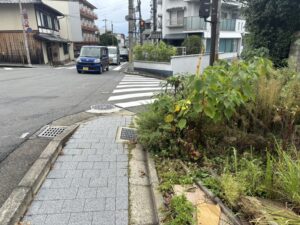 仁和寺の前の五叉路