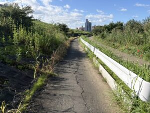 宮前橋を越えた道