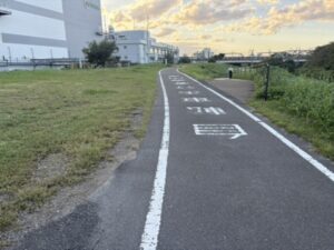 その先のサイクリングロード