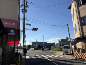 塩小路橋の手前