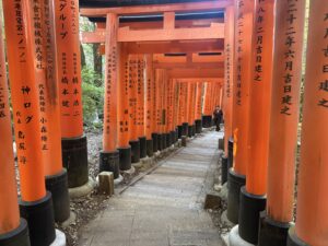 山頂の先の鳥居