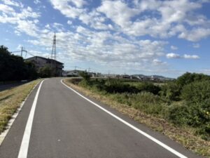 その先のサイクリングロード