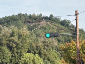 金閣寺の近くから見た左大文字