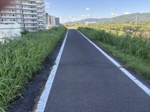 その先のサイクリングロード