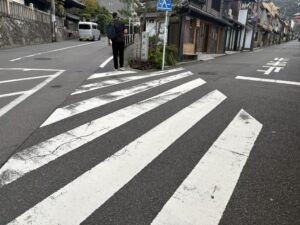 五条坂のY字路(右は茶わん坂)