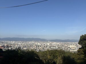 四ツ辻から見た京都の町並み