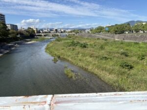 塩小路橋から北を見た鴨川