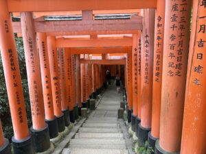 四ツ辻から三ツ辻への鳥居