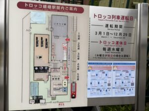 トロッコ列車の案内図