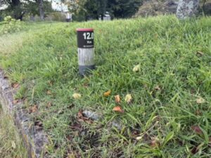 桂川合流点から12.0kmのポール(西岸)