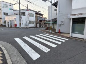 本町通に出る交差点