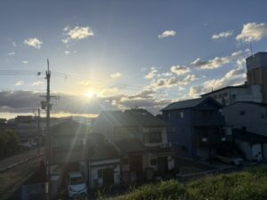 桂川の日の出