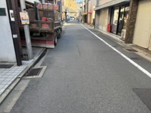 松原通の細い道
